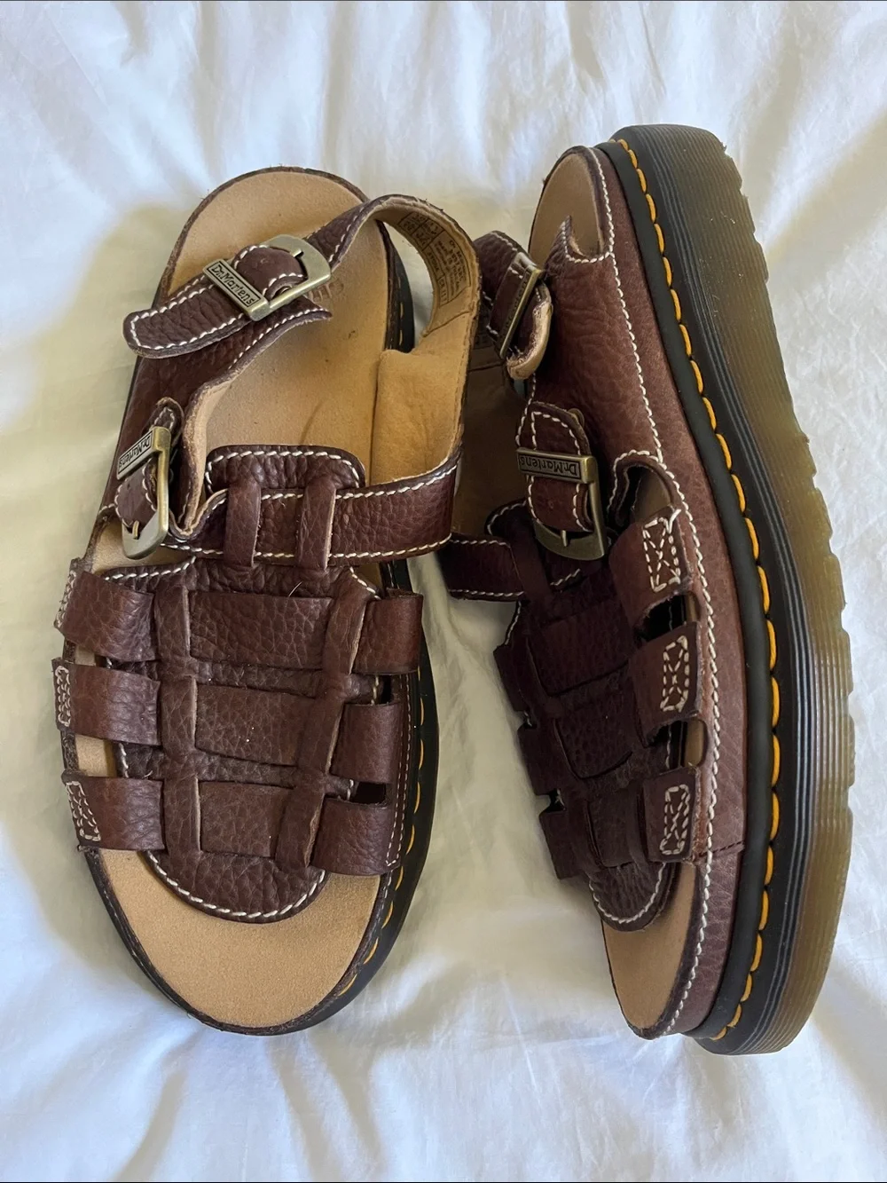 Dr. Martens Martins unisex platform fisherman sandals 8092 brown